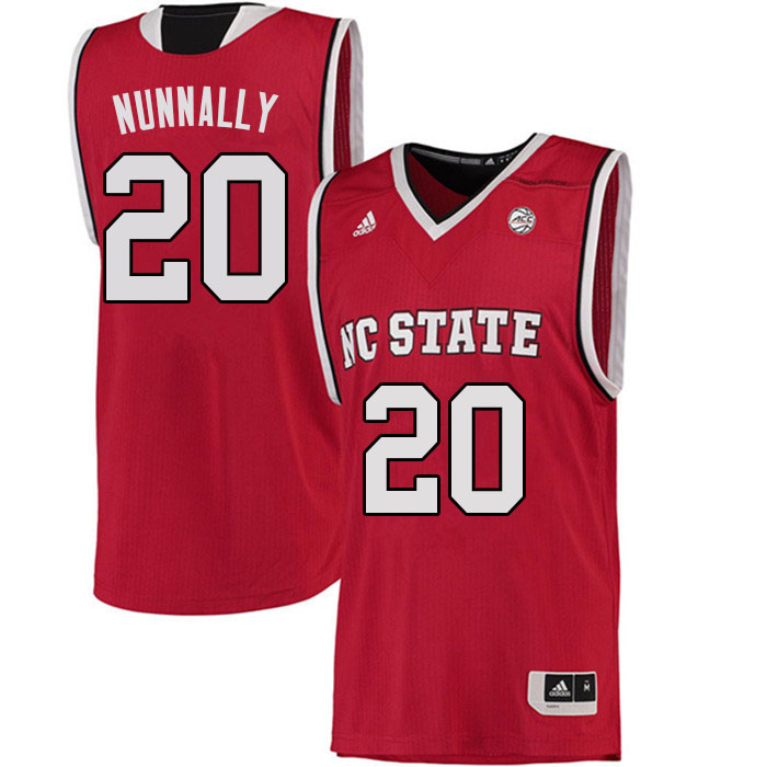 Men #20 Alex Nunnally NC State Wolfpack College Basketball Jerseys Sale-Red